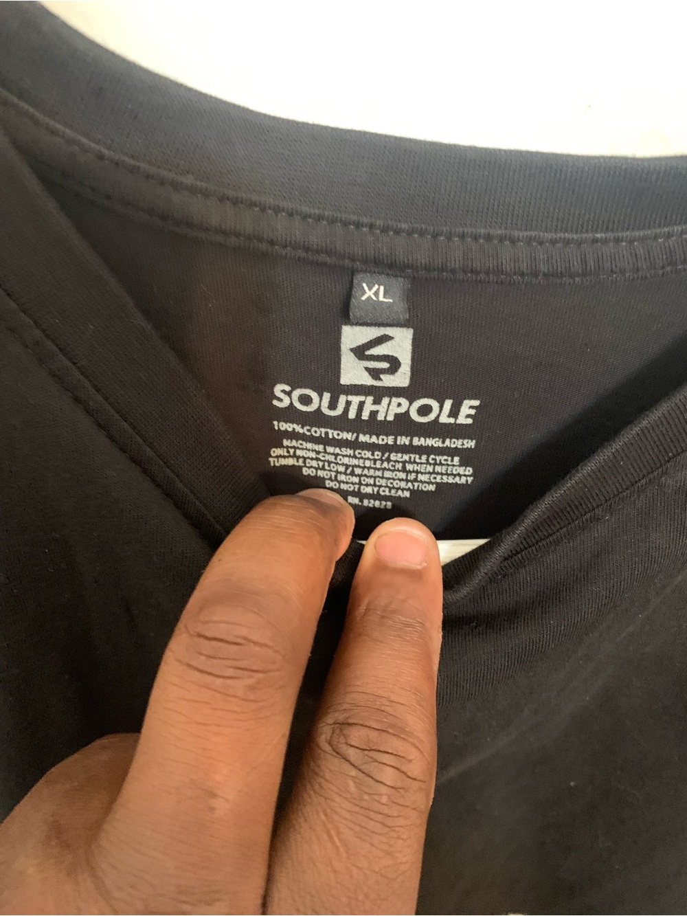 Southpole Black Men's Crew Neck Tee